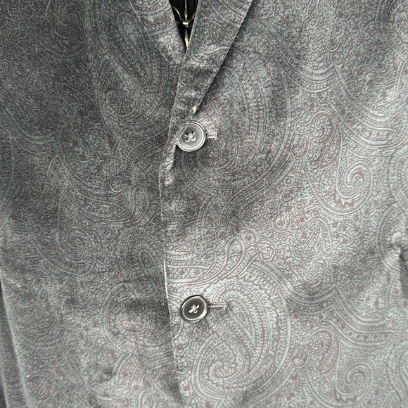 Tommy Hilfiger Velvet Paisley Blazer Sport Coat Evening Wear Lined Cotton Sz 48R - Picture 4 of 14